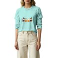 thumbnail image 1 of MVRLSH Womens Tops Blouse Casual Halloween Graphic Printed Comfortable Fashion Daily Wear Loose Fit Blouses Mint Green - L, 1 of 5