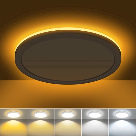 MW Lighting, 12 Inch Dimmable LED Flush Mount Light, White - Walmart.com