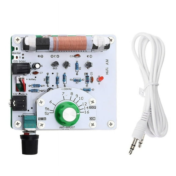 MW AM Radio Transmitter Kit 525-1605kHz, 6V DIY Circuit Board for Radio Enthusiasts, Radio Motherboard