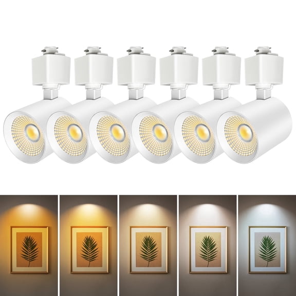 MW LED Track Lighting Heads  Adjustable Ceiling Light Fixtures,5CCT,10W,Suitable for Shopping Malls, Kitchens, and Ceiling Lighting, 6PCS