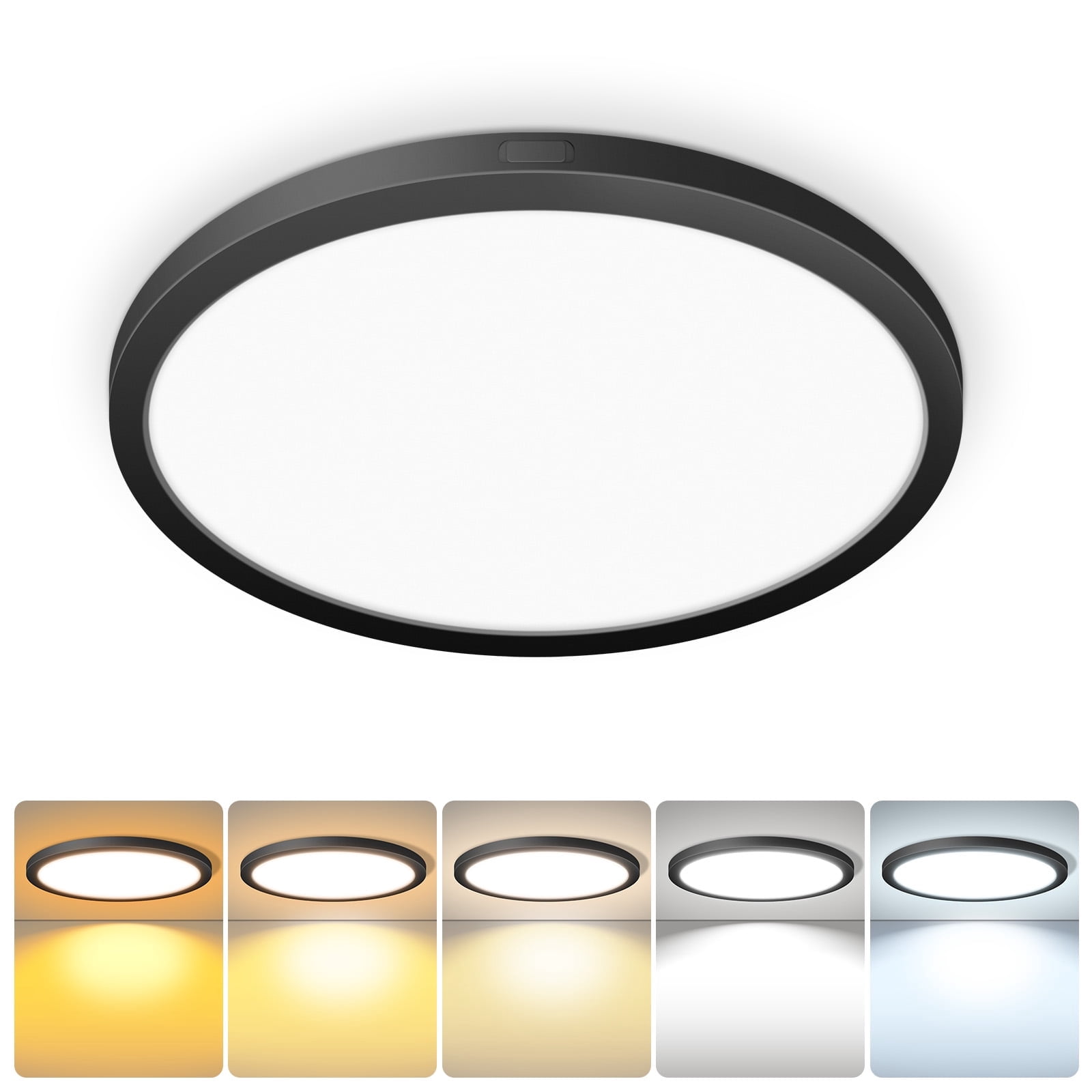 MW Lighting 9 Inch LED Flush Mount Ceiling Light Fixture, 20W 120V 5CCT ...