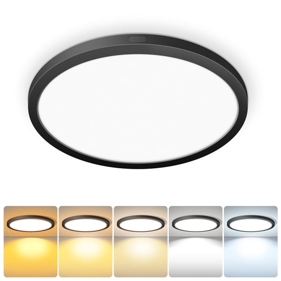 MW Lighting 9 Inch LED Flush Mount Ceiling Light Fixture, 20W 120V 5CCT 2700/3000/3500/4000/5000K,Ultra Thin Round Lamp for Bedroom, Hallway,Triac Dimmable