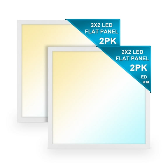 MW LIGHTING 2×2 Led Flat Panel Light Surface Mount Ceiling Light, 40W, 4400LM, 3CCT 3500K-5000K, 0-10V Dimmable 2×2 Led Drop Ceiling Light for Office,School, Hallway, Office, UL,DLC