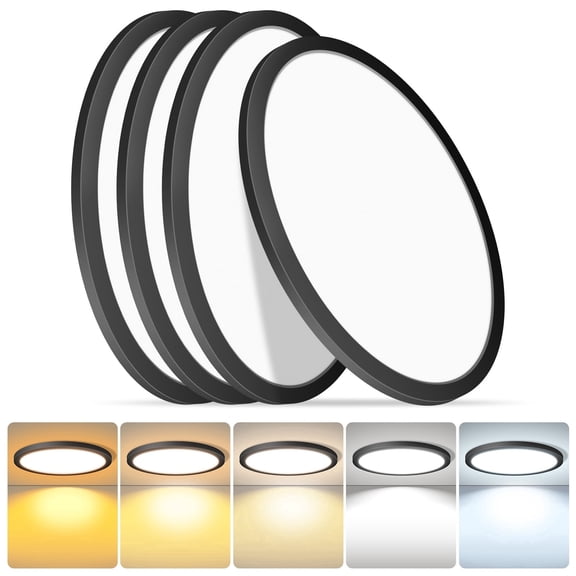 MW Lighting 20-Inch Flush Mount LED Ceiling Light, 5 CCT Adjustable, 90140 Sq Ft Coverage,for Living Room, Bedroom, Dining Room & Common Areas,4PCS