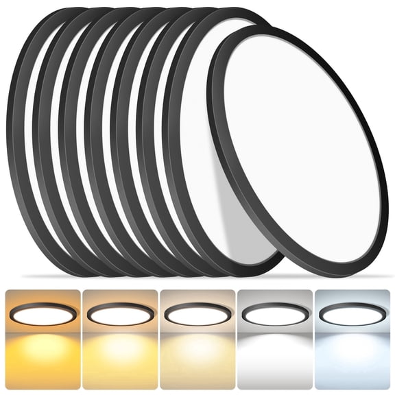 MW Lighting 20-Inch Flush Mount LED Ceiling Light, 5 CCT Adjustable, 90140 Sq Ft Coverage,for Living Room, Bedroom, Dining Room & Common Areas,8PCS