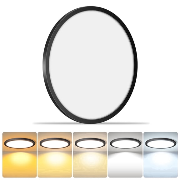 1Pc 20 inch Modern Flush Mount Led Ceiling Lamp, 5 Cct Adjustable, Covers 90–140 Sq Ft for Living Room, Bedroom, Dining Room, Common Areas