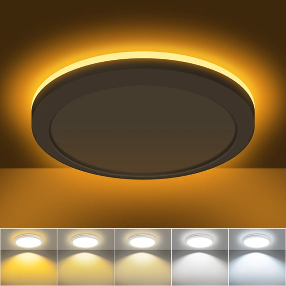 MW Lighting 7-inch 12W 5-Color-Temperature LED Recessed Ceiling Light, Energy-efficient And High-performance, Ideal For Hallways, Garages, Kitchens, And Stairwells