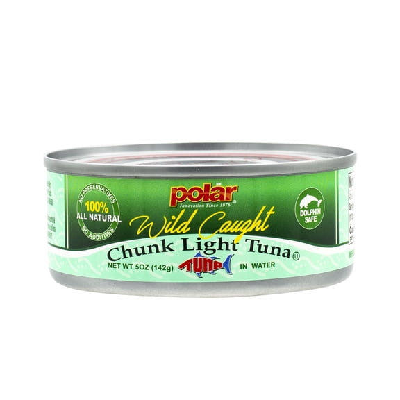 MW Polar All Natural Chunk Light Tuna in Water 5 oz Can (Pack of 48)