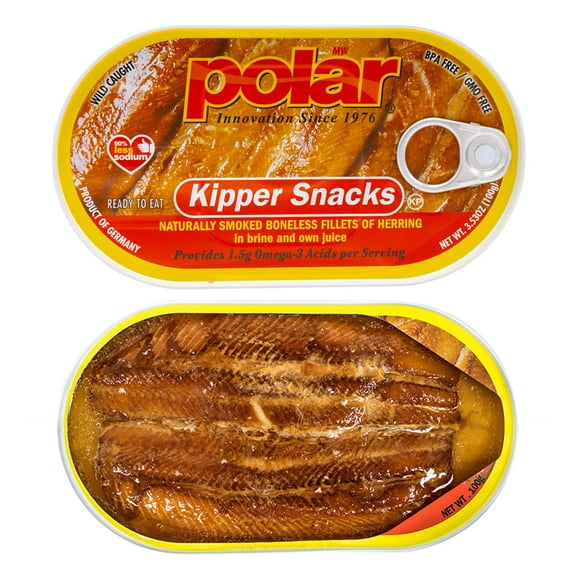 MW Polar Herring, Kipper Snacks, 3.53-Ounce KKS1(Pack of 12), 90% Less Sodium, Ready to Eat Canned Fish, Good Source of Vitamin D, Naturally Wood Smoked, No Artificial Flavors or Ingredients