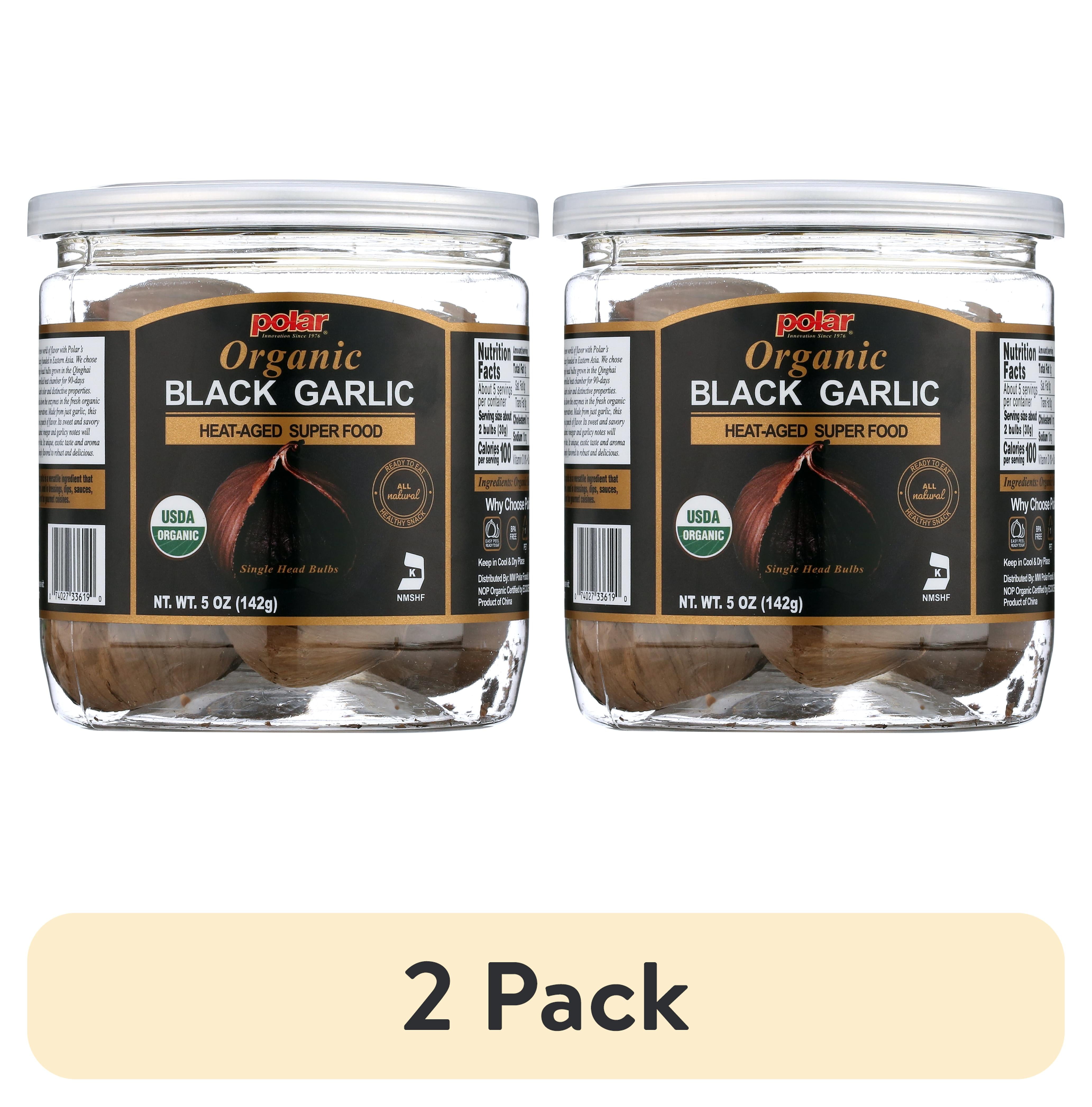 (2 pack) MW Polar Organic Black Garlic Naturally Cured Whole Bulbs, 5