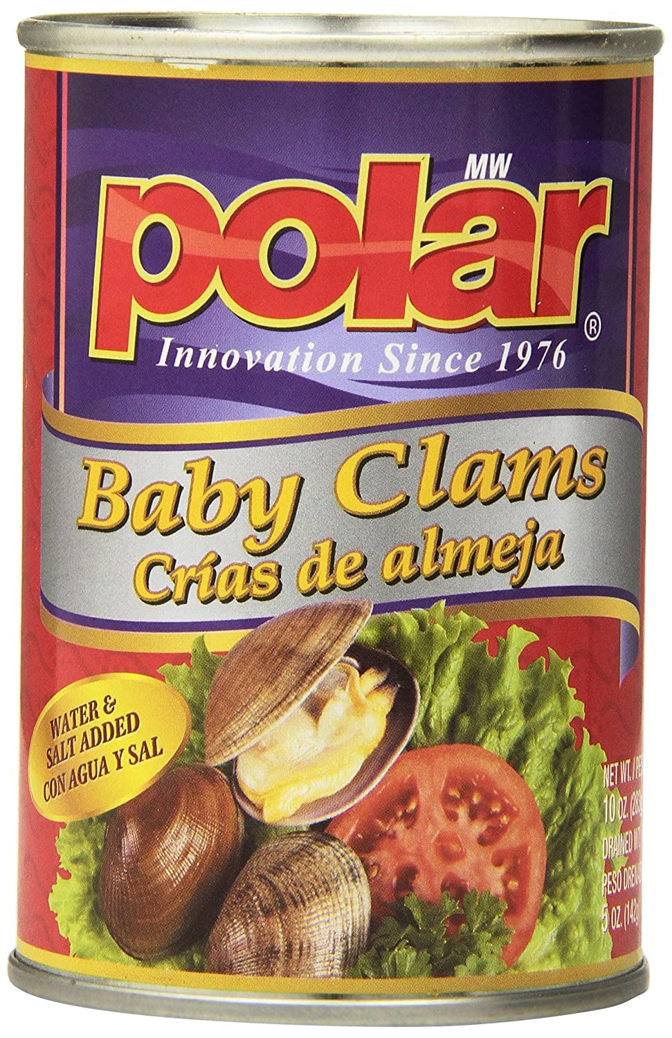 MW Polar Whole Baby Clams 10 oz Can (Pack of 12)