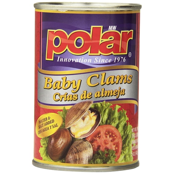 MW Polar Whole Baby Clams 10 oz Can (Pack of 12)