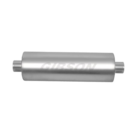Gibson Exhaust BM0114 GIBBM0114 MWA 3.0" CENTER/CENTER 5.0" ROUND MUFFLER, STAINLESS