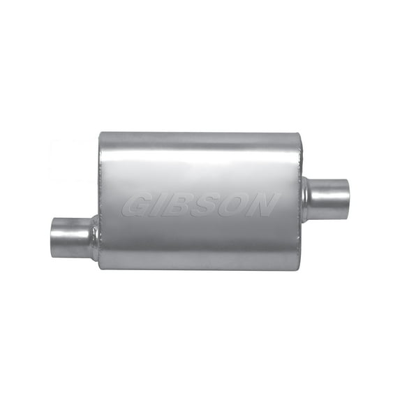 Gibson Exhaust BM0100 GIBBM0100 2.25IN INLET / 2.25IN OUTLET - OFFSET/CENTER - 4IN X 9IN SS MUFFLER