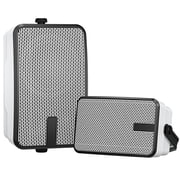 MWAU Outdoor Bluetooth Speakers 400w for, Porch, Gazebo, Soffit, Garage, Patio, Entertainment Room. Wall Mount Speaker, Wireless Sync Up to 100 Speakers, IPX5 Waterproof 2 Pcs