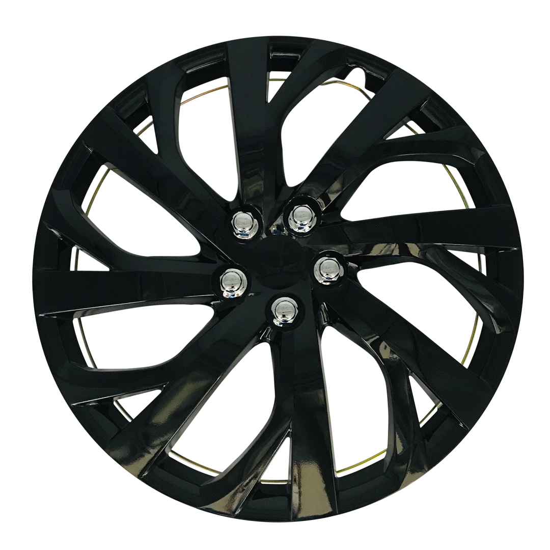 MWC 446689 Hubcaps Wheel Covers 16 inch 4 Set GlossBlack SnapOn