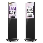 MWE 32" Floor Standing LCD Android 9.0 Totem Digital Signage Displays Free Customized LOGO Indoor Information Interactive Kiosk Player,Black
