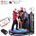 thumbnail image 1 of MWE 360 Photo Booth Machine,39.4 Inch Tempered Glass Automatic Rotation, Remote Control/APP Free Battery,Ring Light Power Supply, 1 of 9