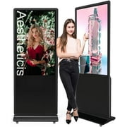 MWE 43Indoor Digital Signage Touchscreen Kiosk Free Customized LOGO Floor Standing Advertising Display LCD Totem Interactive Monitor Android 9.0 System with Auto Media Player