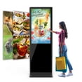 thumbnail image 1 of MWE 55" Floor Stand 4K Touch Screen LCD Display Android 9.0 Totem Digital Signage Displays Free Customized LOGO Indoor Information Interactive Advertising Kiosk Player,Black, 1 of 7