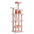 thumbnail image 1 of MWPO 63.8" Multi-Level Cat Tree with Condo and Scratching Post Tower, Pink, 1 of 8