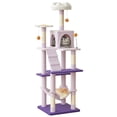 thumbnail image 1 of MWPO 63.8" Multi-Level Cat Tree with Condo and Scratching Post Tower, Purple, 1 of 9