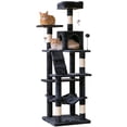 thumbnail image 1 of MWPO 63.8-in Cat Tree for Large Cat Tower with Condo and Scratching Post,Dark Gray, 1 of 9