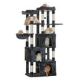 thumbnail image 1 of MWPO 70.1-in Cat Tree for Large Cat Tower with 3 Condos, 2 Perches and Stratching Post, Dark Gray, 1 of 8