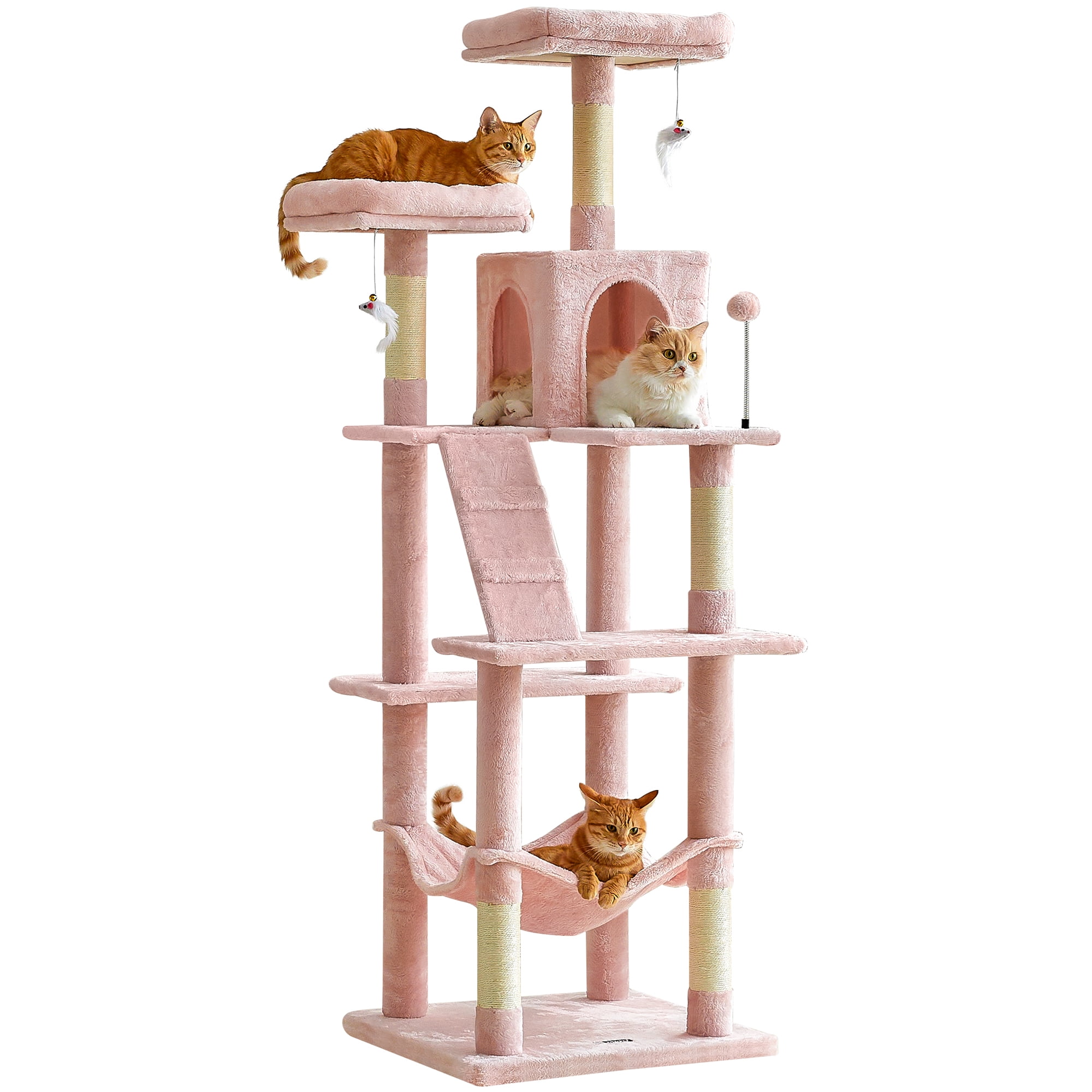 MWPO 70.1-in Multilevel Cat Tree Tower with Condo, Perch and Scratching ...