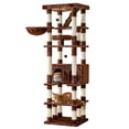 thumbnail image 1 of MWPO 74.8-in Extra Large Cat Tree with Double Condo and Scratching Post Tower,Brown, 1 of 8