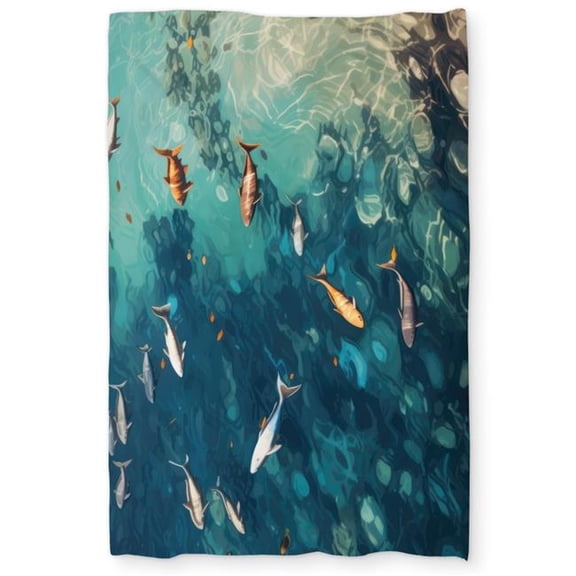 MWW C1DCTSW045N80U Swim Ahead White Twin Size Duvet Cover - Elegant Home Decor Essential