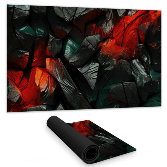 MWW C1DM1424E3HGMY 14 x 24 in. Hiding Under Red Gaming Mat for Stylish Home Decor