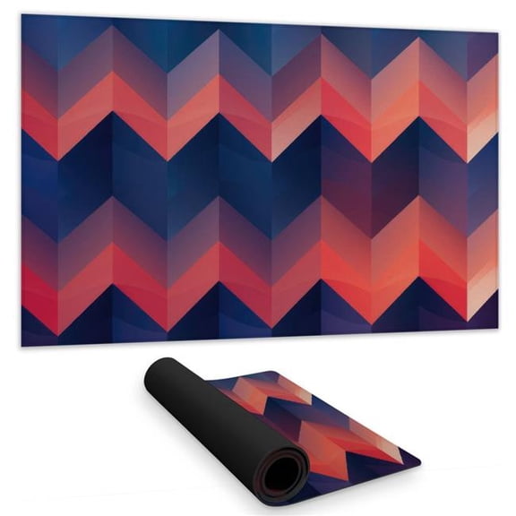 MWW C1DM1424PYIOQI 14 x 24 in. Heat Waves Coral Gaming Mat - Stylish
