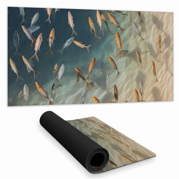MWW C1DM1531MSXNNT 16 x 32 in. Away From the Sand - Beige Desk Mat for Stylish Home Decor