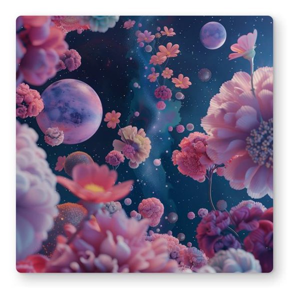 MWW C1MP1616U468YH 16 x 16 in. Pink Void - White Metal Print Wall Art for Stylish Home Decor