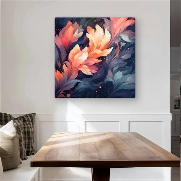 MWW C1MP3232T53C13 32 x 32 in. Ethereal - Blue Metal Print Wall Art for Stunning Home Decor