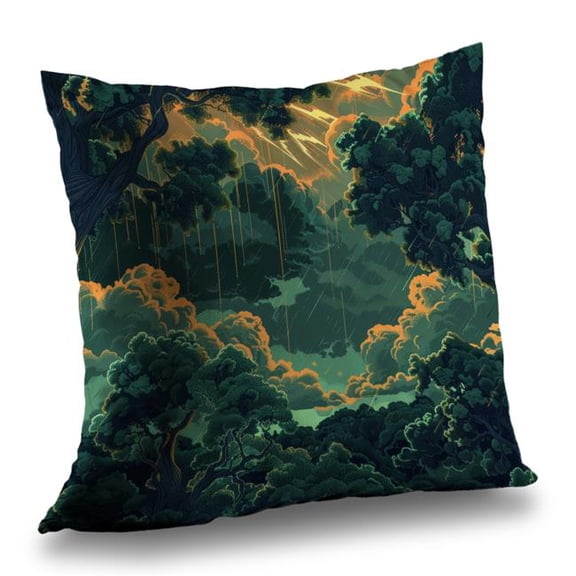 MWW C1PC1616AZ6V4F 16 x 16 in. Drops - Orange Polyester Twill Throw Pillow for Home Decor - Cozy Accent