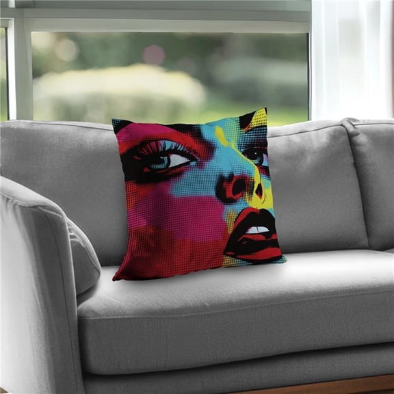 MWW C1PC181844TT1N 18 x 18 in. Comics Red Polyester Twill Throw Pillow - Stylish Home Decor Accent