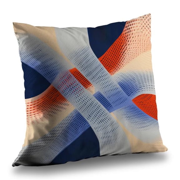 MWW C1PC20206VXRRW 20 x 20 in. Abstract Threading Red Polyester Twill Throw Pillow for Home Decor