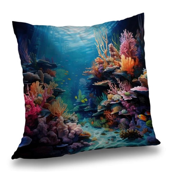 MWW C1PC2020MSV3JB 20 x 20 in. Coral Red Polyester Twill Throw Pillow - Stylish Home Decor Accent