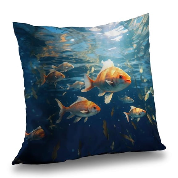 MWW C1PC2626F5TZP9 26 x 26 in. Free Flow Orange Polyester Twill Throw Pillow - Stylish Home Decor