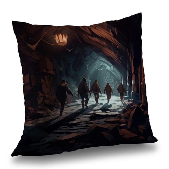 MWW C1PC2626N9UROS 26 x 26 in. The Catacombs - Brown Polyester Twill Throw Pillow for Home Decor