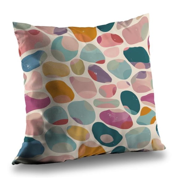 MWW C1PC2626QQ60M6 26 x 26 in. Dots & Bops - Turquoise Polyester Twill Throw Pillow for Home Decor