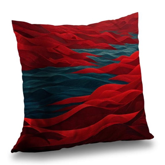 MWW C1PO1616RRSPH4 16 x 16 in. Red Sea Blue Outdoor Throw Pillow - Stylish Home Decor