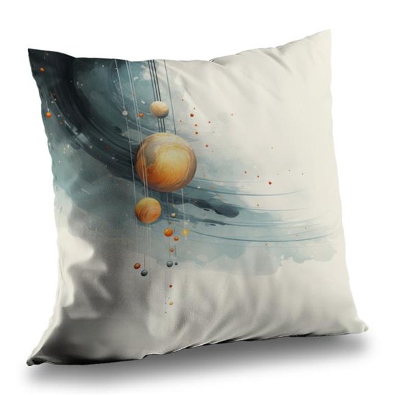 MWW C1PO2020DS4F8H 20 x 20 in. Hanging Planets Blue Outdoor Throw Pillow - Home Decor Accent