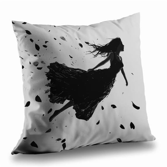 MWW C1PT1616KDMJ5Z 16 x 16 in. Floating Black & White Polyester Twill Throw Pillow Insert - Home Decor