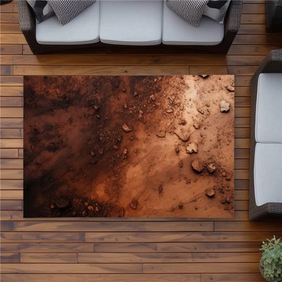 MWW C1ROAR464X2LIM 4 x 6 ft. Digging Black Outdoor Rectangle Area Rug for Home Decor - Stylish & Durable