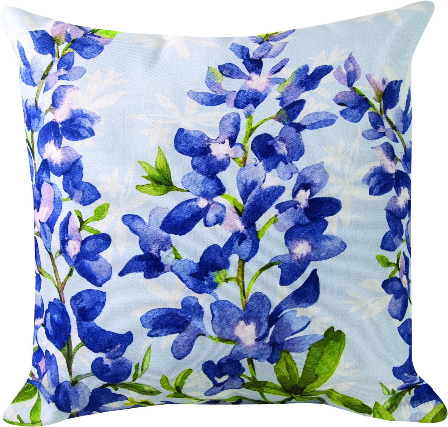 MWW Manual Indoor/Outdoor Climaweave Throw Pillow, 18", Blue Bonnets