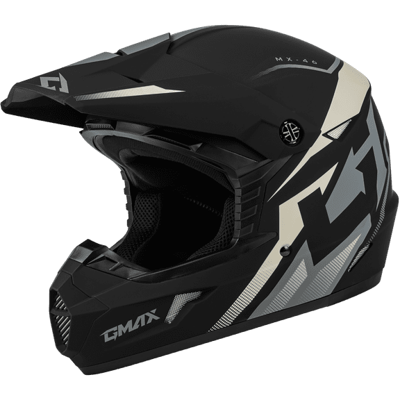 MX-46 COMPOUND HELMET MATTE BLACK/GREY/WHITE MD