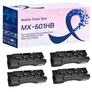 MX-601HB Waste Toner Box Compatible for Sharp MX-4050V MX-4051 MX-4070N Printers, with Chip, High Yield 60000 Pages, Vivid Colors